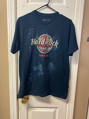 Hard Rock Cafe Navy Short Sleeve London Logo Tee